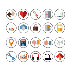 A vibrant vector art design featuring life, work icons, showcasing symbols of productivity, creativity, and balance. Includes tools, nature elements, and diverse figures to represent holistic living