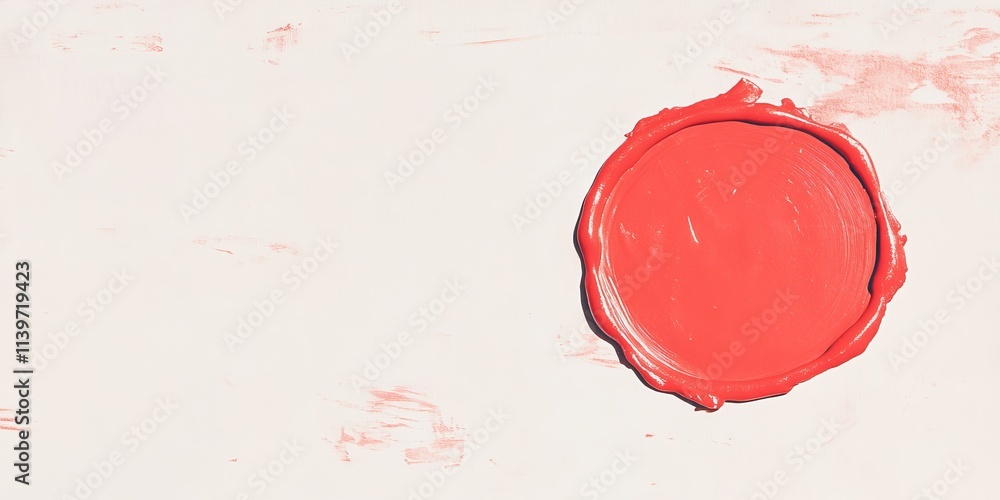 Poster banner featuring a contrast empty space with wax seals on the edges and clean shadows for elegant de