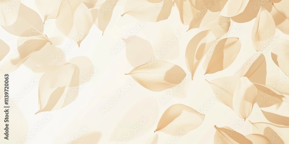 Poster contrast banner featuring empty space with delicate seed pods on the edges and clean shadows for cre