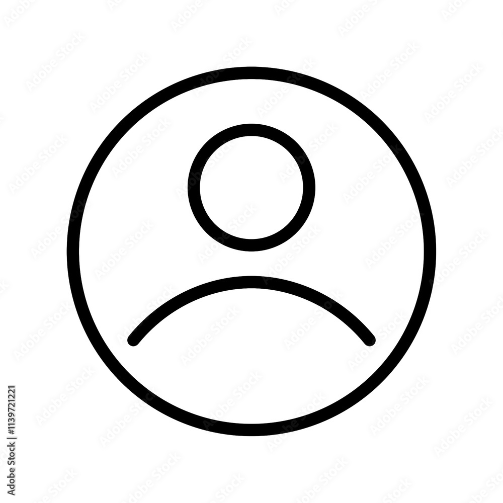 Poster user profile icon with simple and modern design