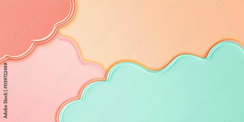 Aufkleber decorative cookie cutters creating a vibrant banner with contrasting colors and empty space