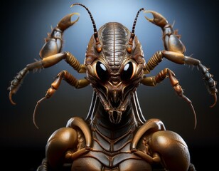 Fototapeta premium Alien with Scorpion-Like Features