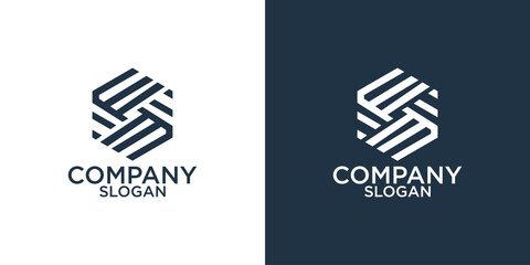 initial s abstract monogram logo design vector