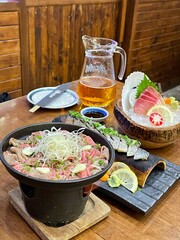 Japanese sushi traditional cuisine made with fresh seafood.