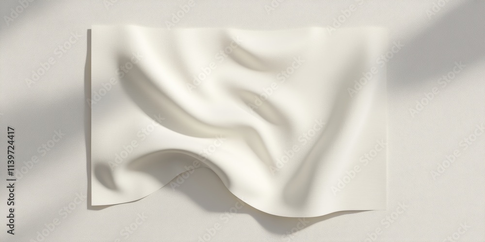Aufkleber elegant banner showcasing textured fabric swatches with contrasting empty space for design presentat