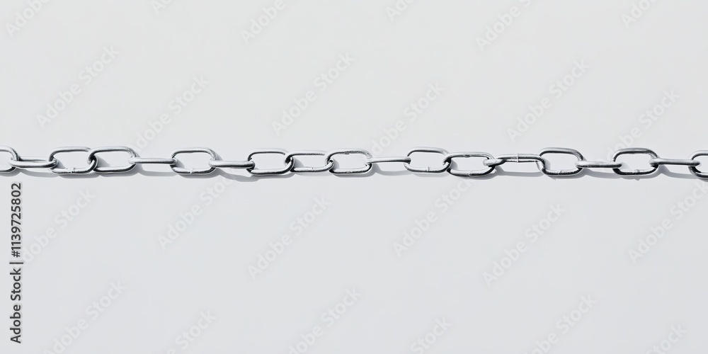 Poster banner design featuring metal chains with contrasting empty space for creative use in advertising or