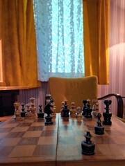 chess pieces on the board