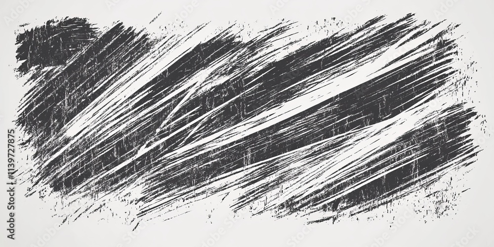 Poster Bold banner with contrasting empty space and dynamic chalk outlines for creative expression