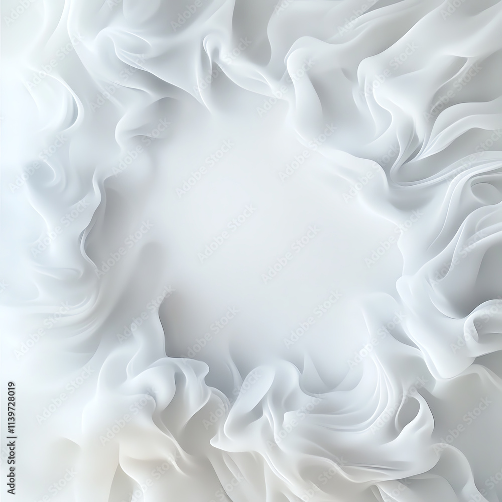 Aufkleber abstract white fabric texture creating a soft, flowing appearance for design purposes.