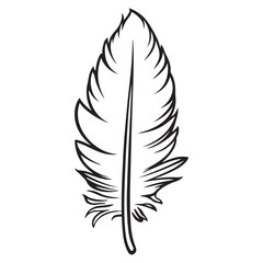Obraz premium Feather icons vector. Bird feather silhouette illustration isolated on white background