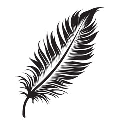 Obraz premium Feather icons vector. Bird feather silhouette illustration isolated on white background