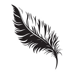 Obraz premium Feather icons vector. Bird feather silhouette illustration isolated on white background