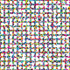 Multicolor Glitch Pixel Windowpane Check Pattern