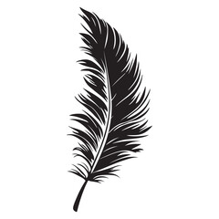Obraz premium Feather icons vector. Bird feather silhouette illustration isolated on white background