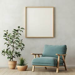 Modern Blank Mockup in Landscape Orientation with Greenery