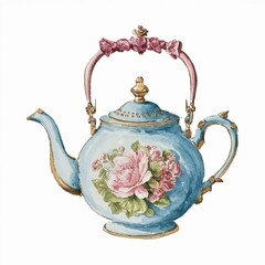 Illustration of a vintage tea pot