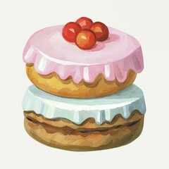 Illustration of glazed cookies