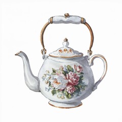 Illustration of a vintage tea pot