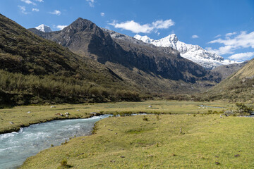 landscape with lake and mountains