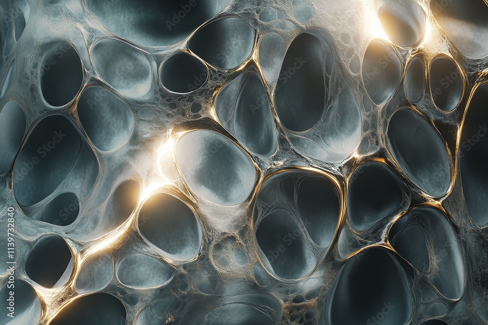 Aufkleber abstract metallic texture with glowing highlights.