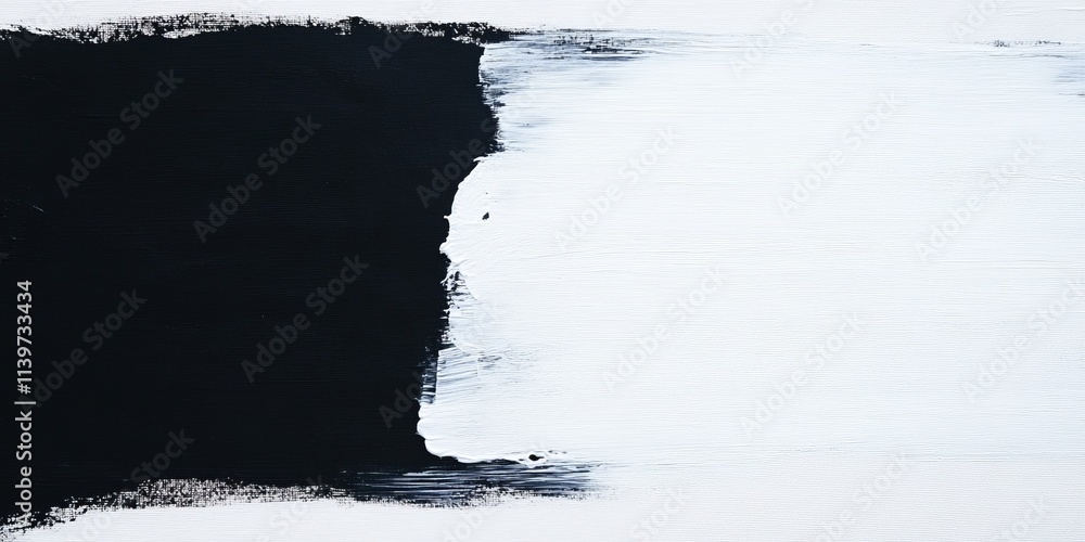 Aufkleber contrasting oil paint banner with empty space and blurred edges for artistic expression