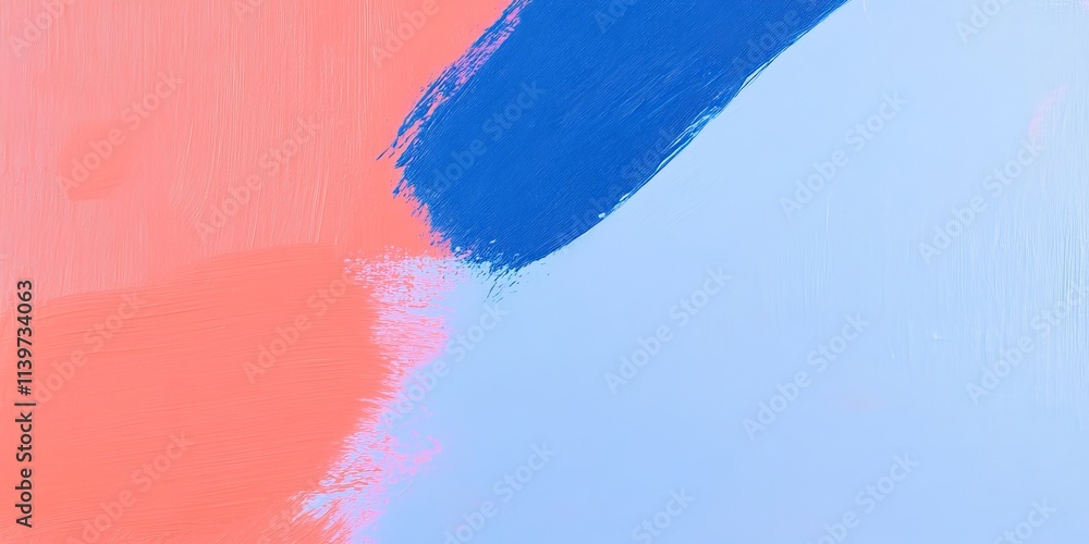 Poster decorative banner featuring contrasting oil paint smears in vibrant colors with an empty space for t