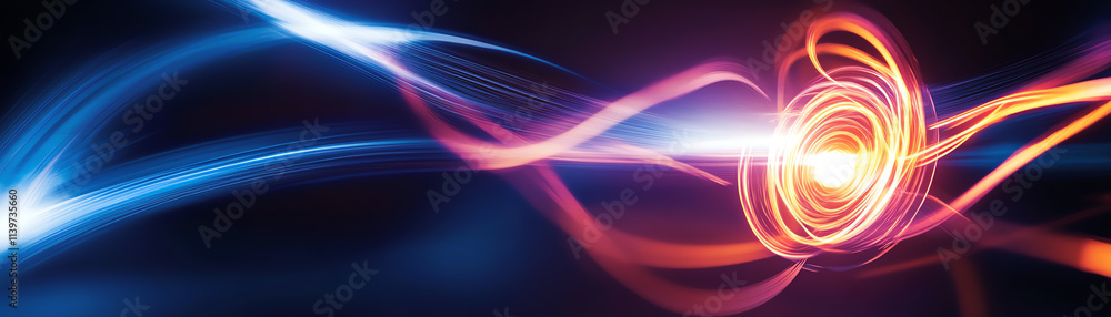 Aufkleber dynamic abstract image depicting the flow of energy and vibrant light patterns.