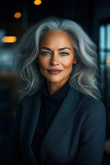 Fototapeta premium Portrait of an elegant CEO of tech company. Professional look. 