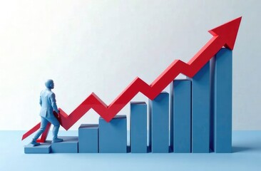 Increase arrow graph corporate business future growth year2025. New opportunity, challenge and strategy. New plans,goals and visions in business for new year 2025