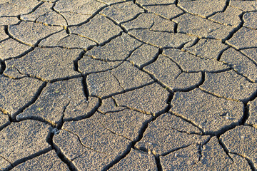 Wall texture soil dry crack pattern of drought lack of water of nature brown old broken background