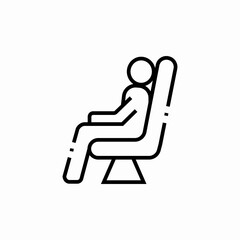 bus passenger seat icon sign vector