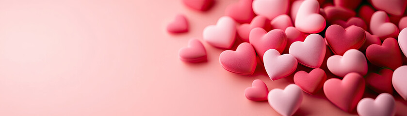 Fototapeta premium Celebrating love close-up digital art in a soft pink palette with heartfelt touch