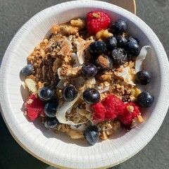 vegan Yogurt Parfait with Fresh Fruit and Granola
