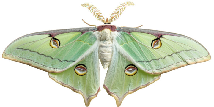 Stunning Green Luna Moth Close-up