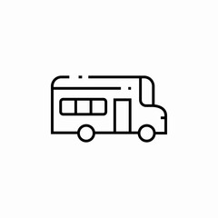 decker bus icon sign vector