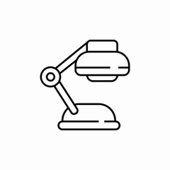 desk lamp icon sign vector