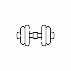 dumbbell gym icon sign vector
