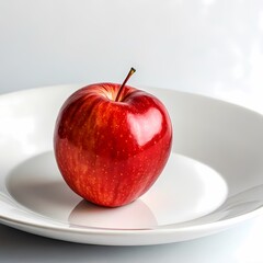 red apples on a plate