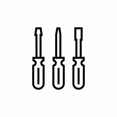 screwdrivers tools icon sign vector