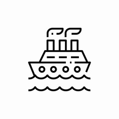 ship sea icon sign vector