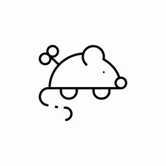 wind up toy mouse icon sign vector