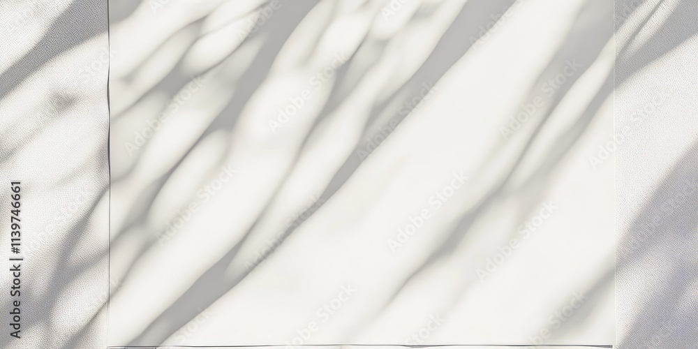 Poster Banner with contrast empty space and elegant satin cords surrounded by soft shadows