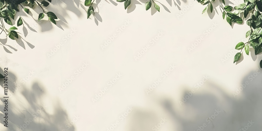 Poster elegant banner design featuring ivy garlands and a clean, empty space for personalized messages or a