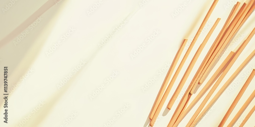 Poster contrast banner featuring resin incense pieces arranged along the edges with empty space for text or
