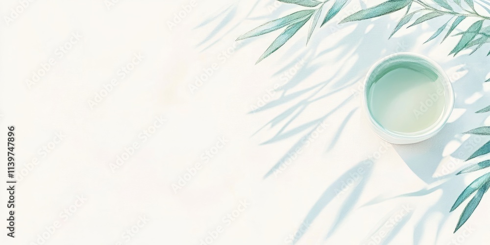 Poster elegant banner featuring soothing colors and textured wax drops on the edges with a large contrast s