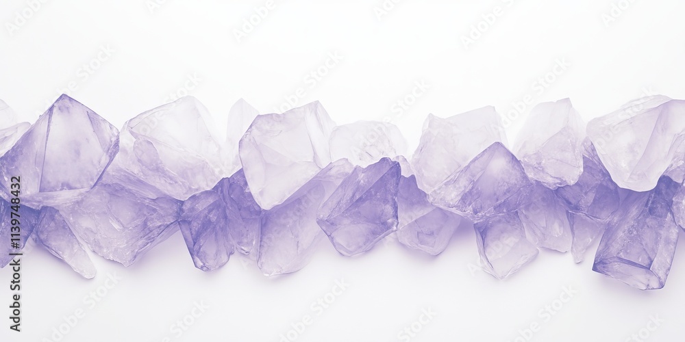 Poster elegant banner featuring gypsum crystals with a striking contrast of empty space