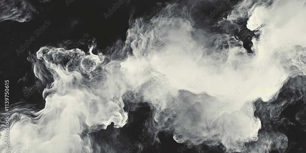 Poster Nebula clouds texture showcasing ethereal patterns and cosmic colors in deep space