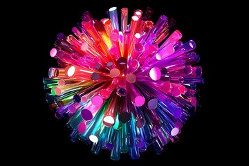 Color Emotion series. Visually pleasing composition of color burst splash explosion for topics on imagination, creativity art and design