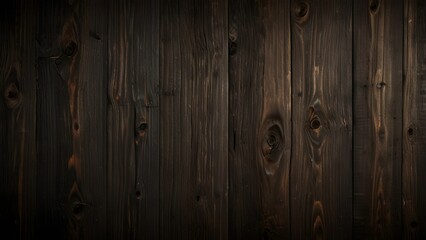 Naklejka premium Old dark aged wood background texture Generative AI