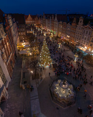 Choinka w Gdansku © sopthedrone